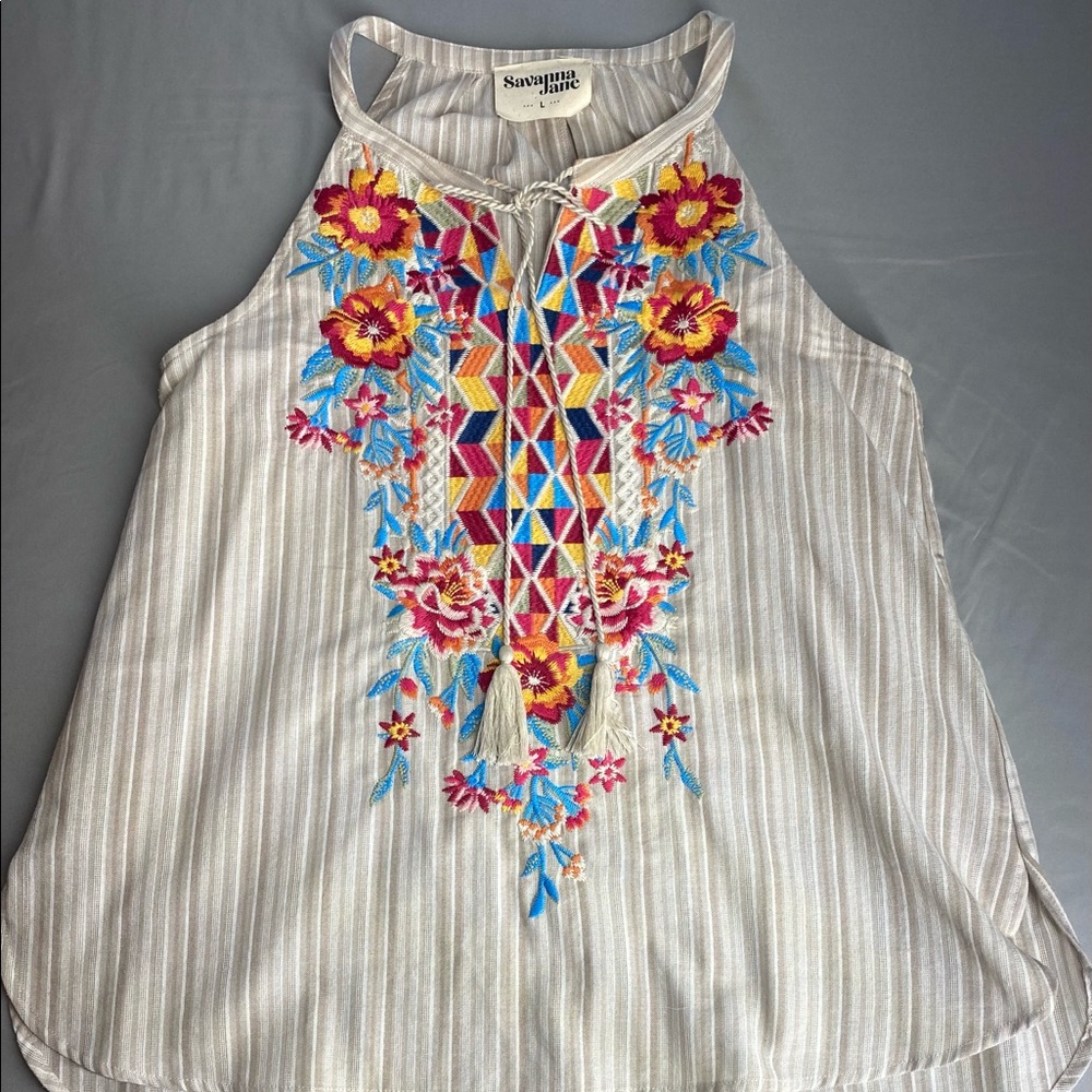 Embroidered Tank